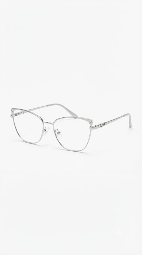 Silver Embossed Cat-Eye Optical - Ladies' Optical designer prescription eyewear frame at St Mary Optical Kenya