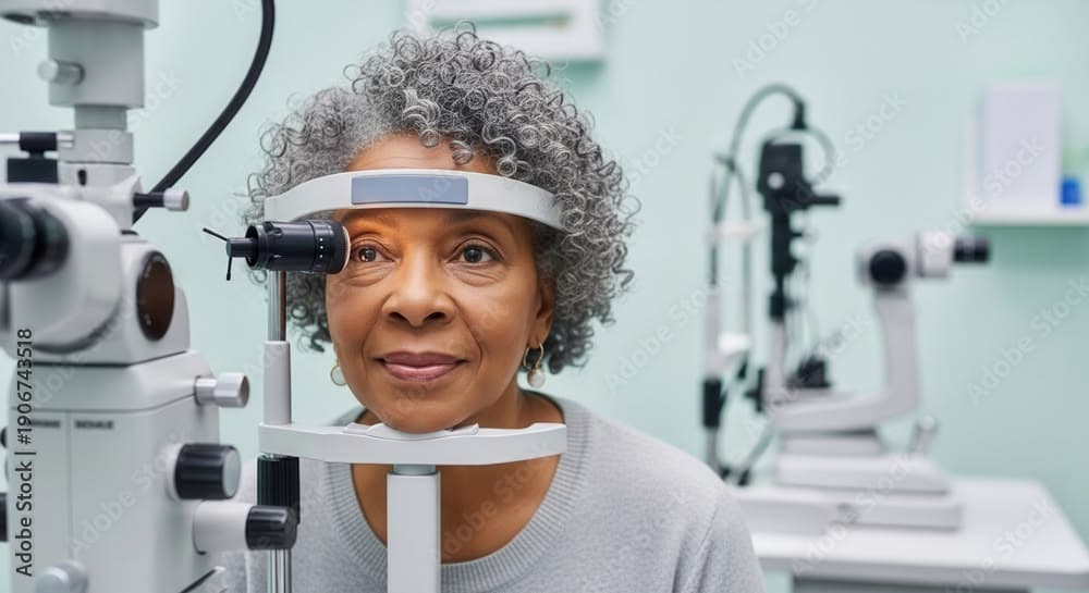 Licensed optometrist conducting comprehensive clinical eye examination at St Mary Optical eye clinic in Githurai 45 Nairobi